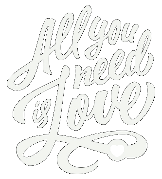 Outlined version of ornate calligraphy text design in white.