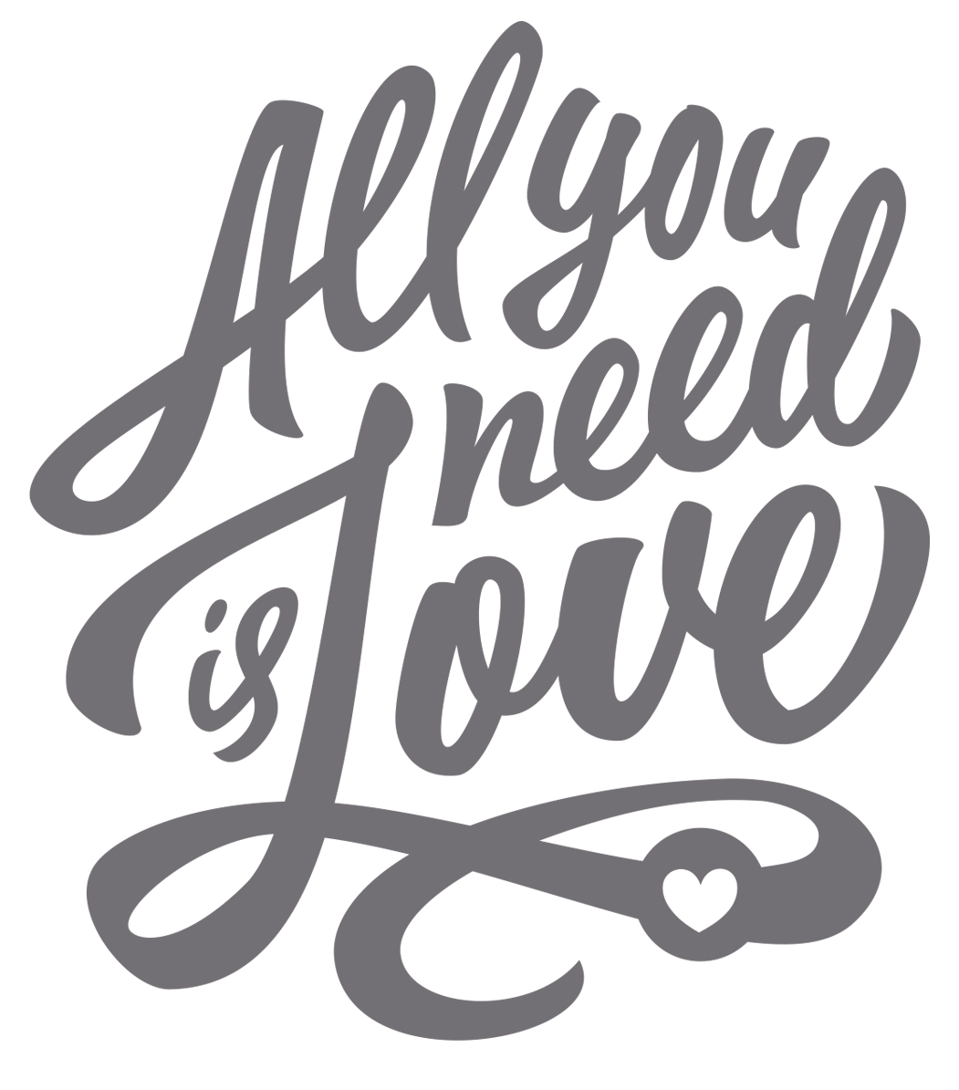 Decorative cursive text design in gray flowing across a white background.