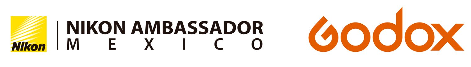 Nikon Ambassador and Godox brand logos displayed horizontally on white background.
