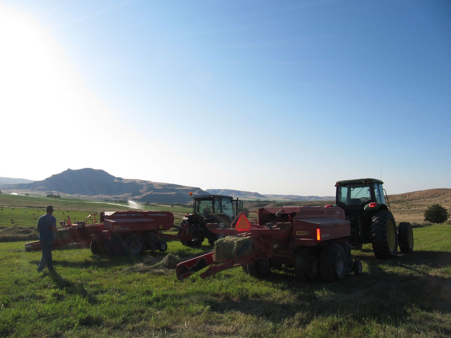 grew up helping my dad farm and drive baler (for hay)