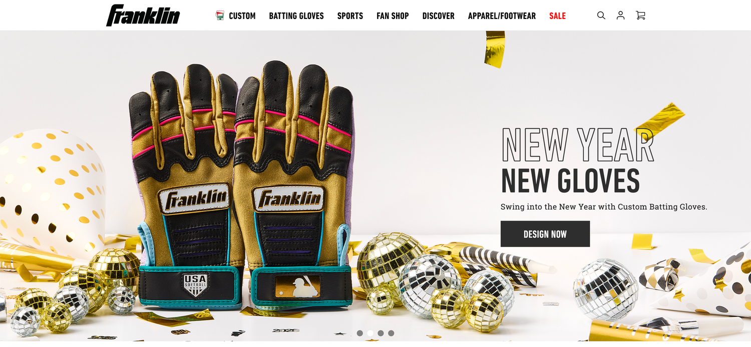 Yellow and black work gloves displayed in various positions with scattered gold confetti on white background.