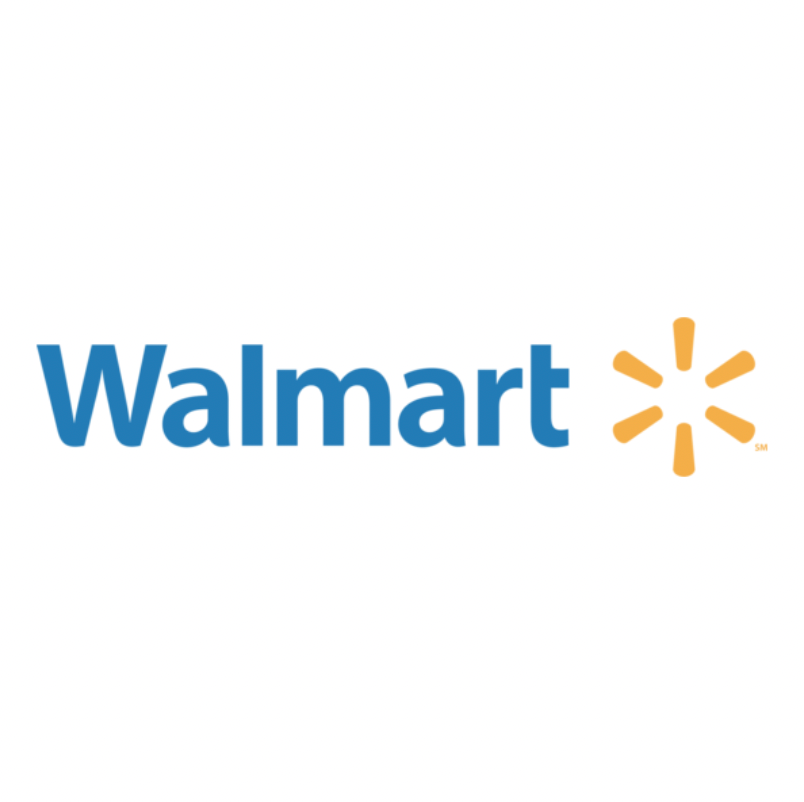 Walmart corporate logo with blue text and yellow spark emblem.