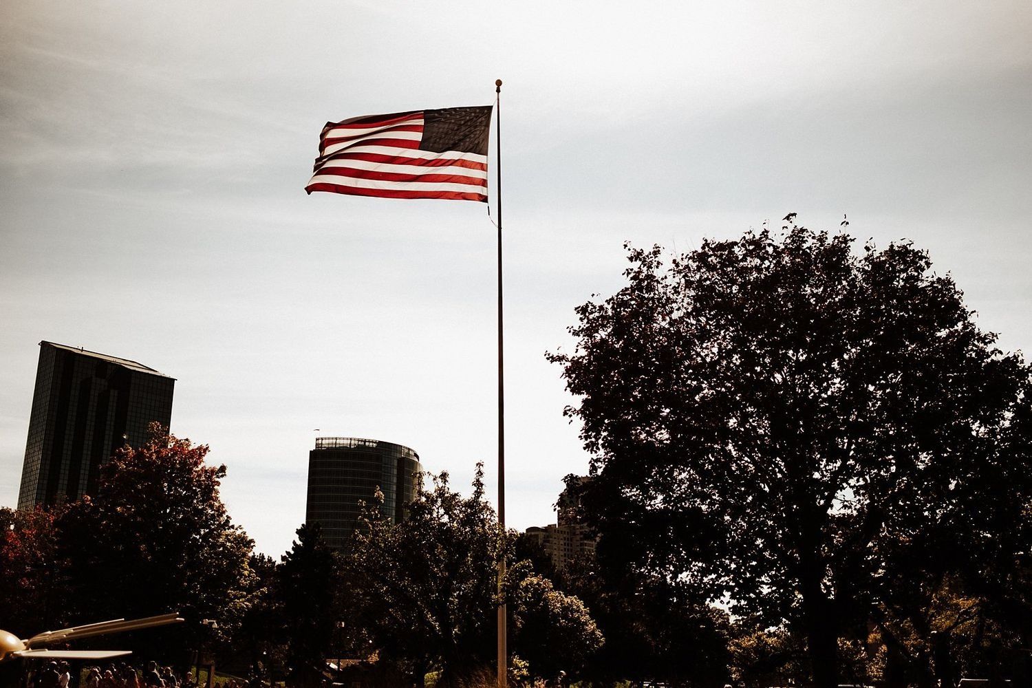American flag in Grand Rapids