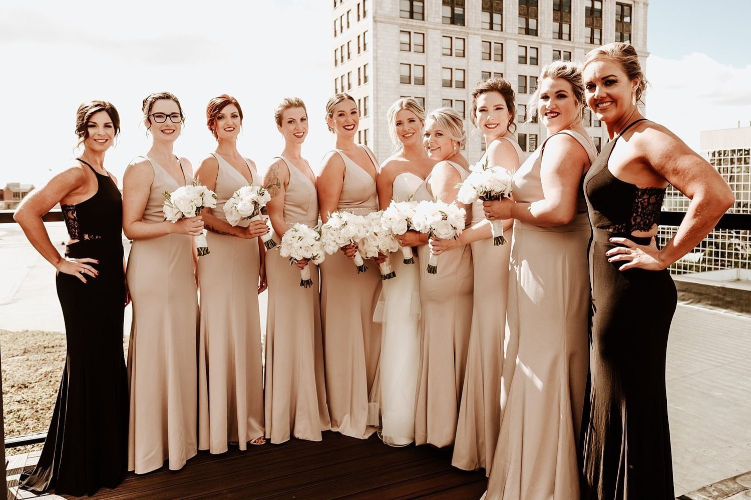 The excitement of the bridesmaids on Shannon’s wedding day