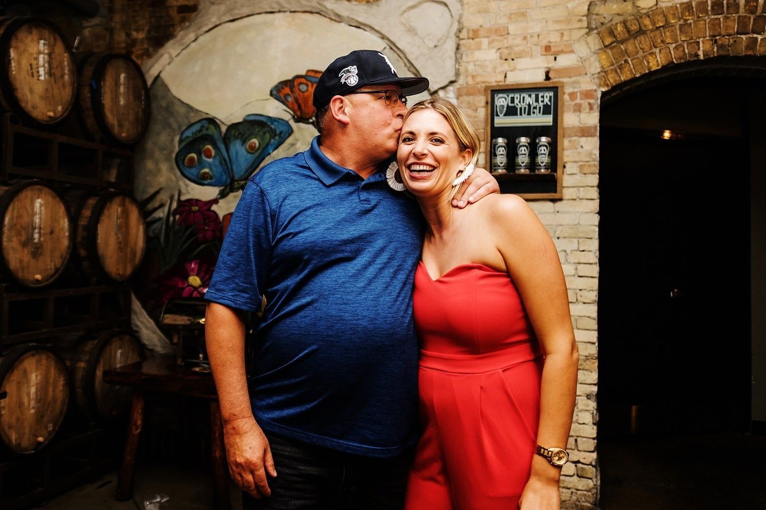 Shannon and her father Daniel in the reception party, Grand Rapids