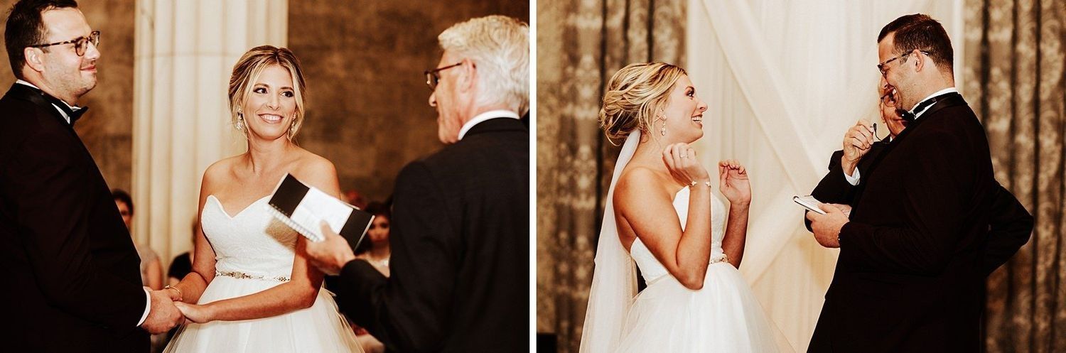 Documentary wedding photography of the civil ceremony in Grand Rapids Michigan