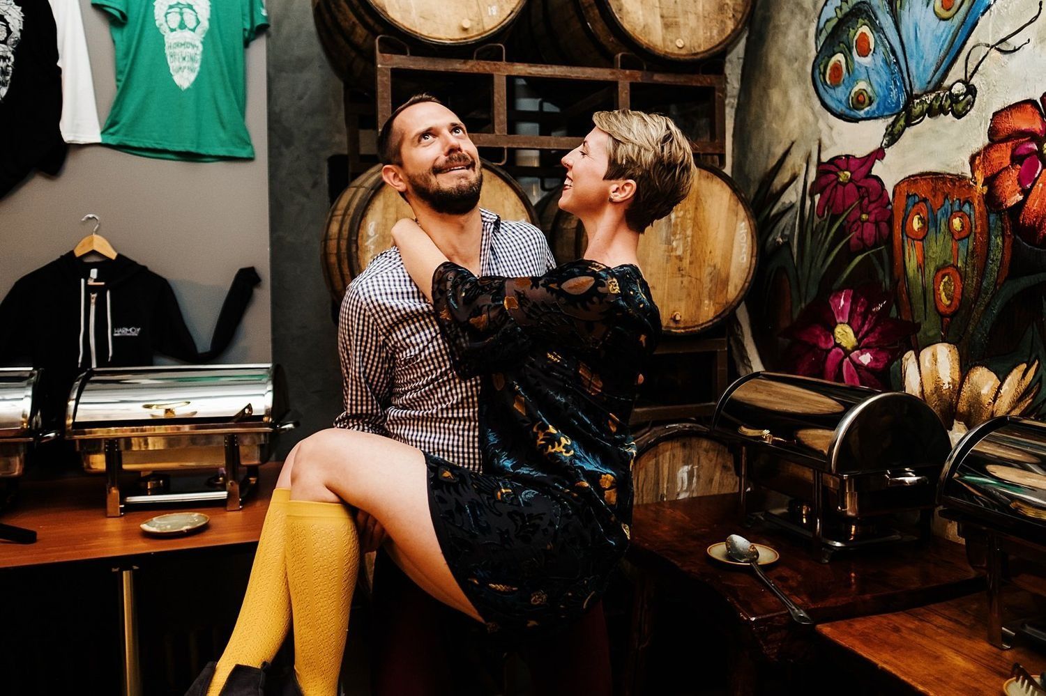 Spontaneous guest portraits at a local pub in Grand Rapids