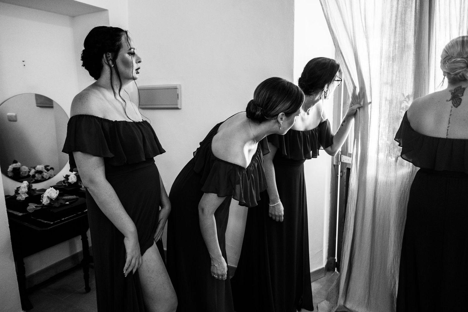 Bridemaids emotial wedding photography