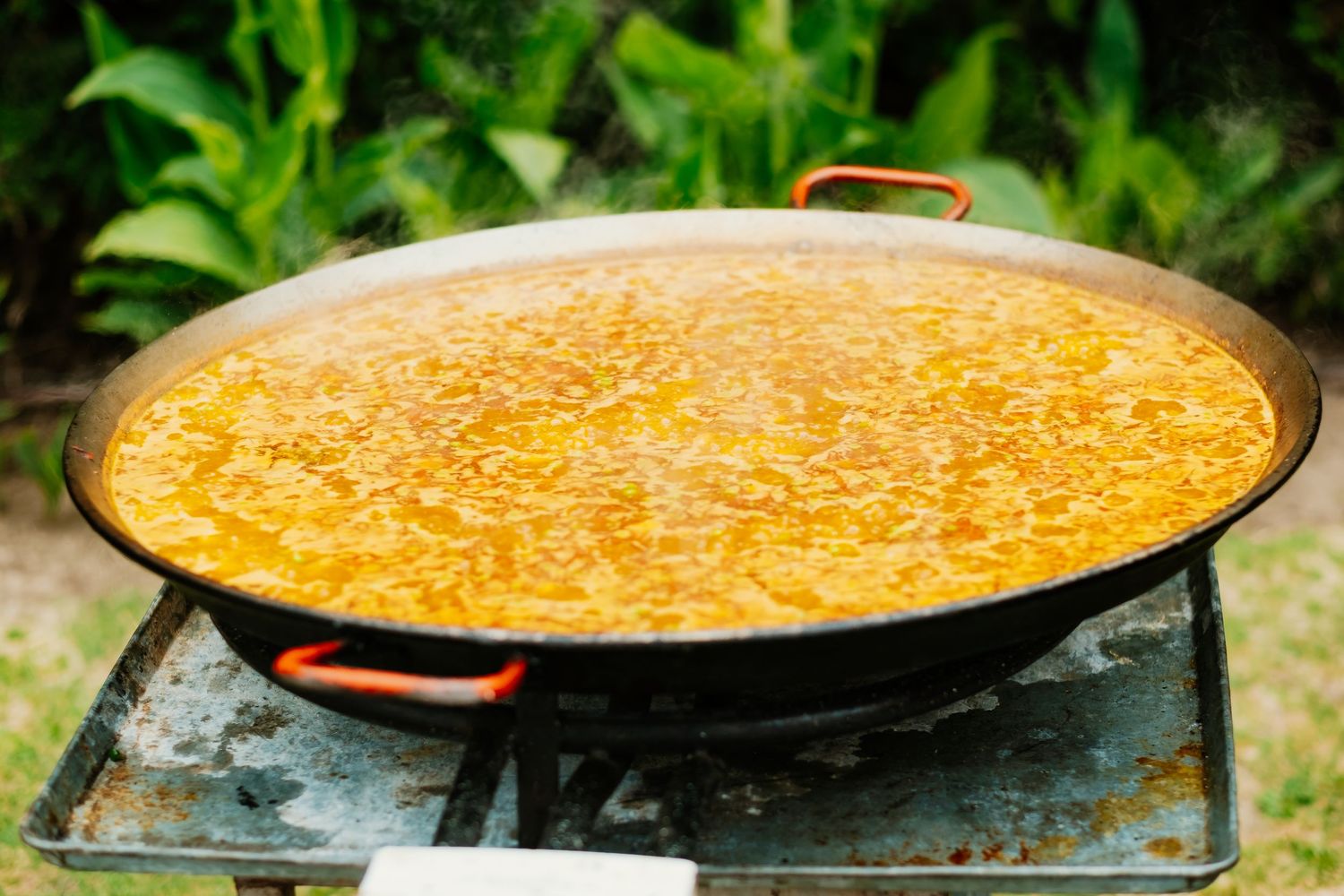 Paella en la boda en Sotogrande