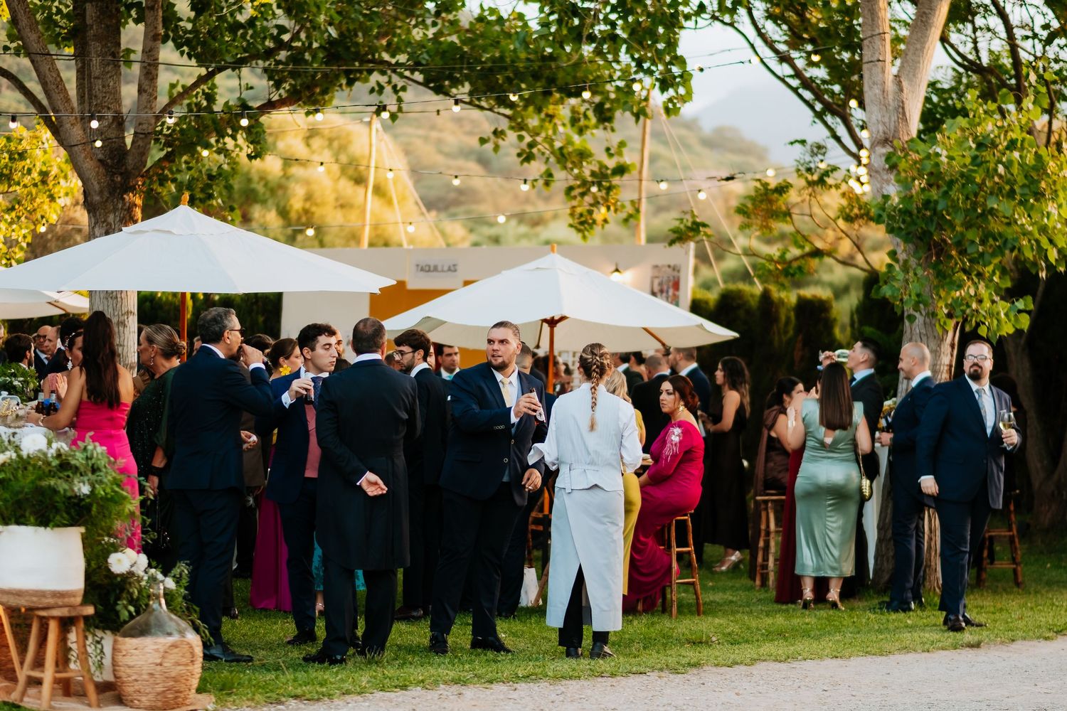 Detalles del cóctel de bienvenida servido por Catering Lebrija