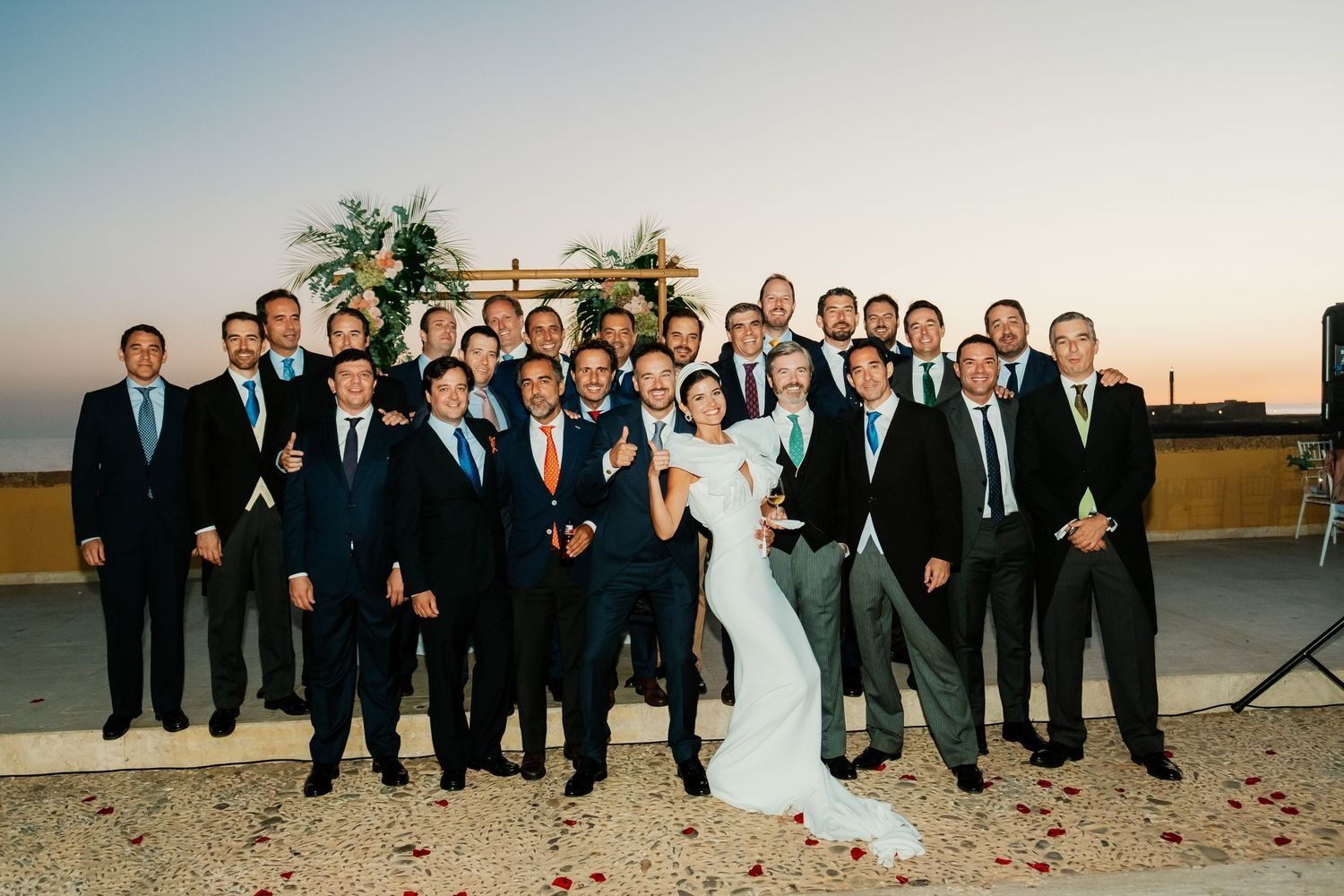 Fotografia de boda en Cádiz al atardecer