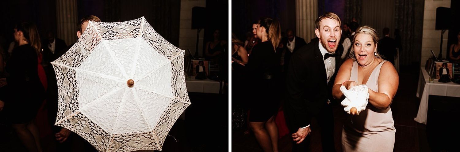 Wedding planner Sheryl from All Buttoned Up Events enjoying the celebration at The Ballroom at McKay