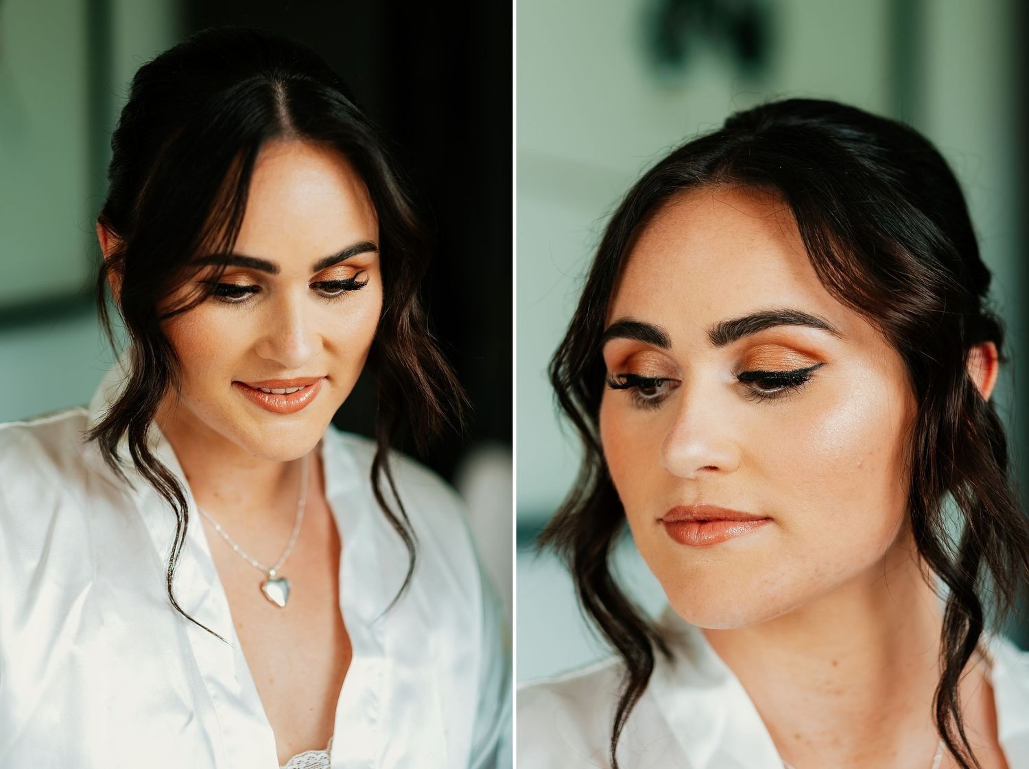 Jade terminando su maquillaje con luz natural de San Martín del Tesorillo