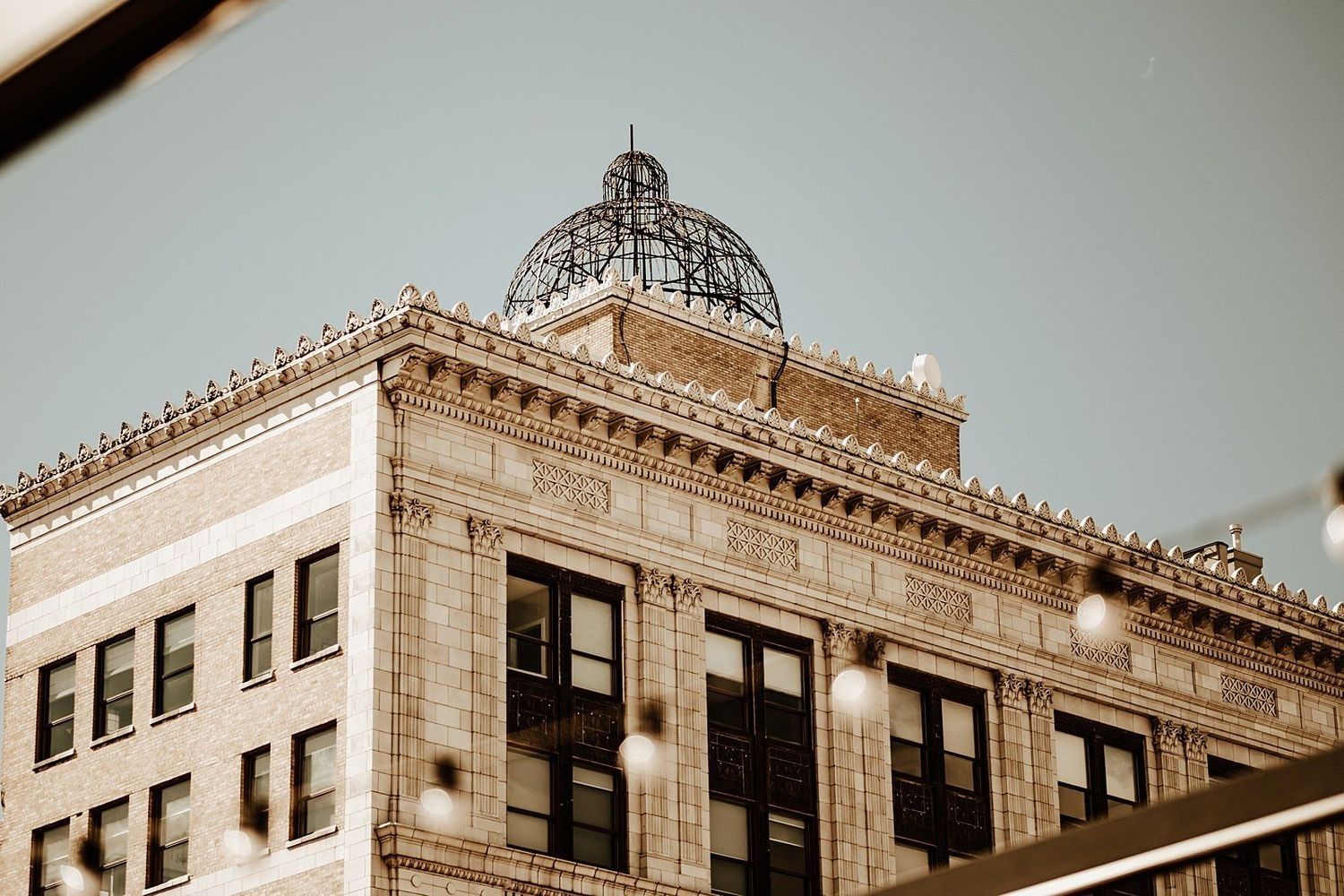 The Ballroom at McKay historic building facade viewed from the hotel suite terrace