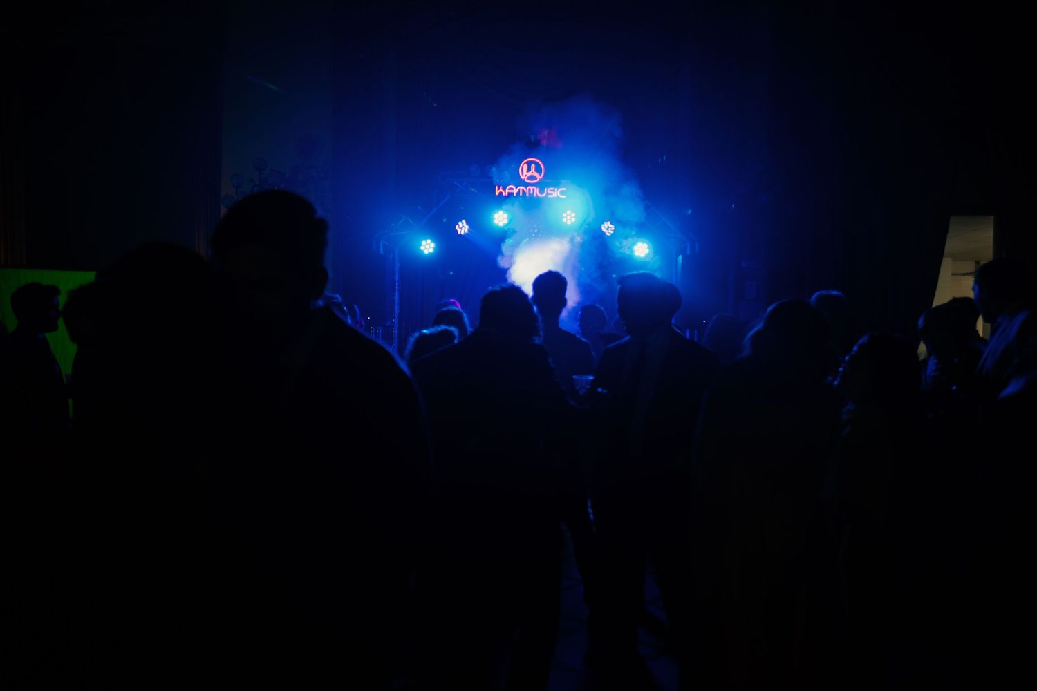 Fiesta de boda divertida con DJ, fotografía de momentos espontáneos en la pista de baile