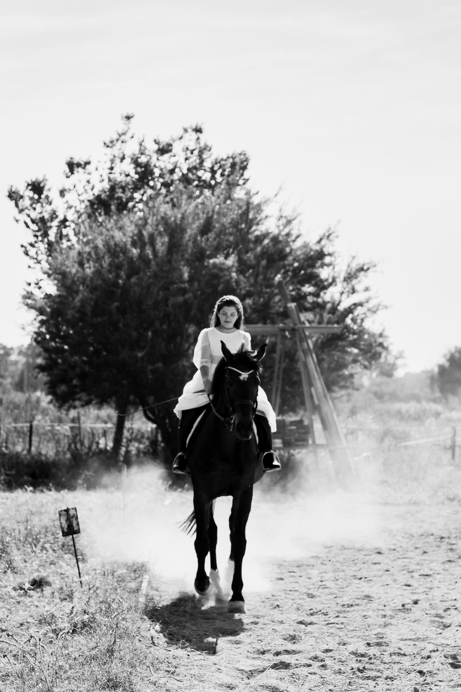 Fotografía de comunión editorial, Paola a galope en tierras de Jerez