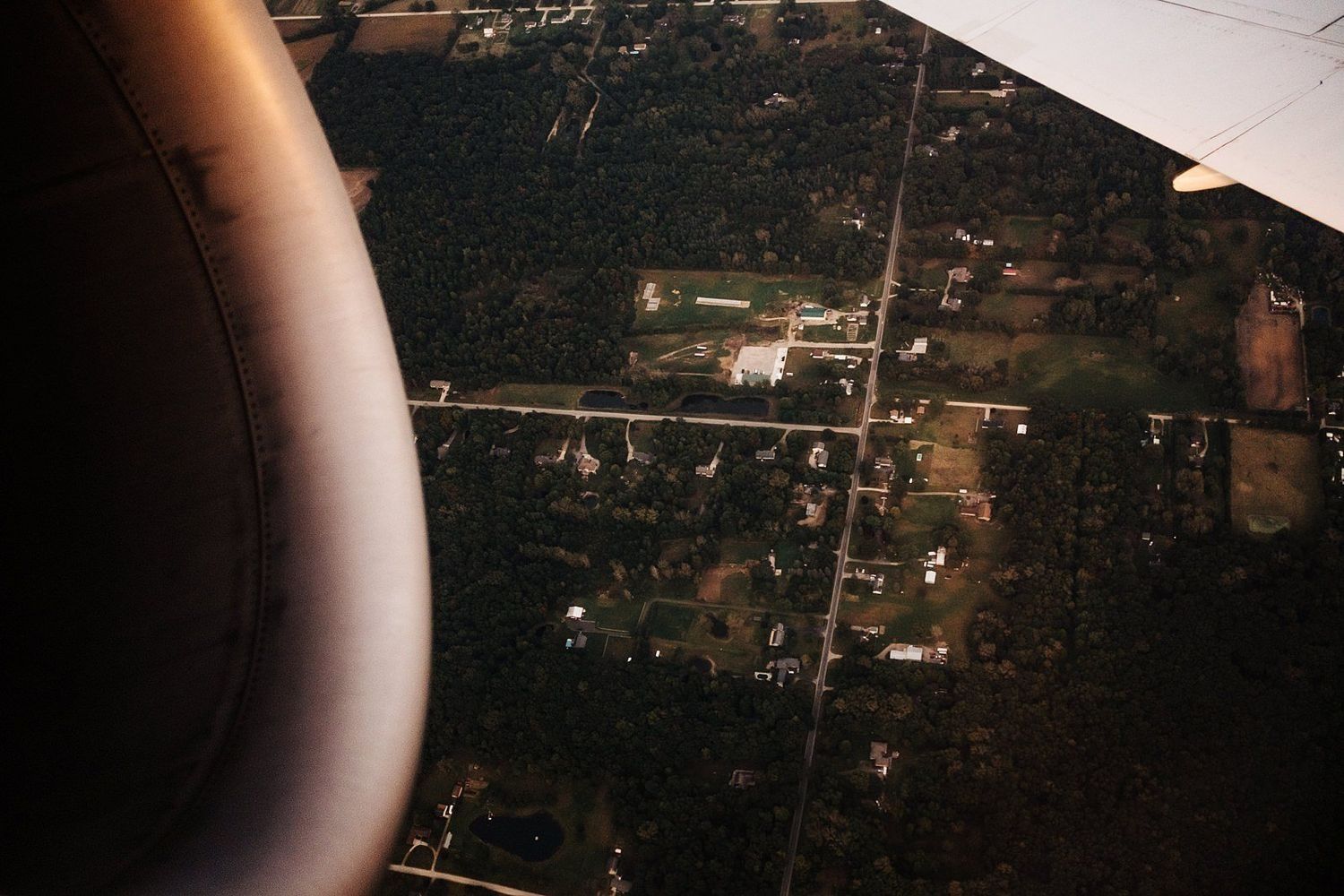 Michigan views from airplane