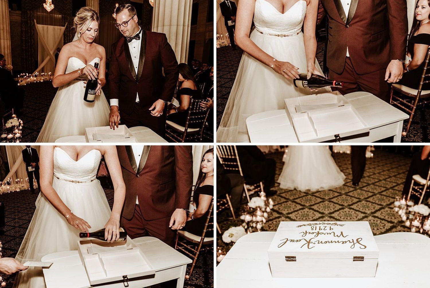 Shannon and Karel reading their emotional wedding vows in Michigan