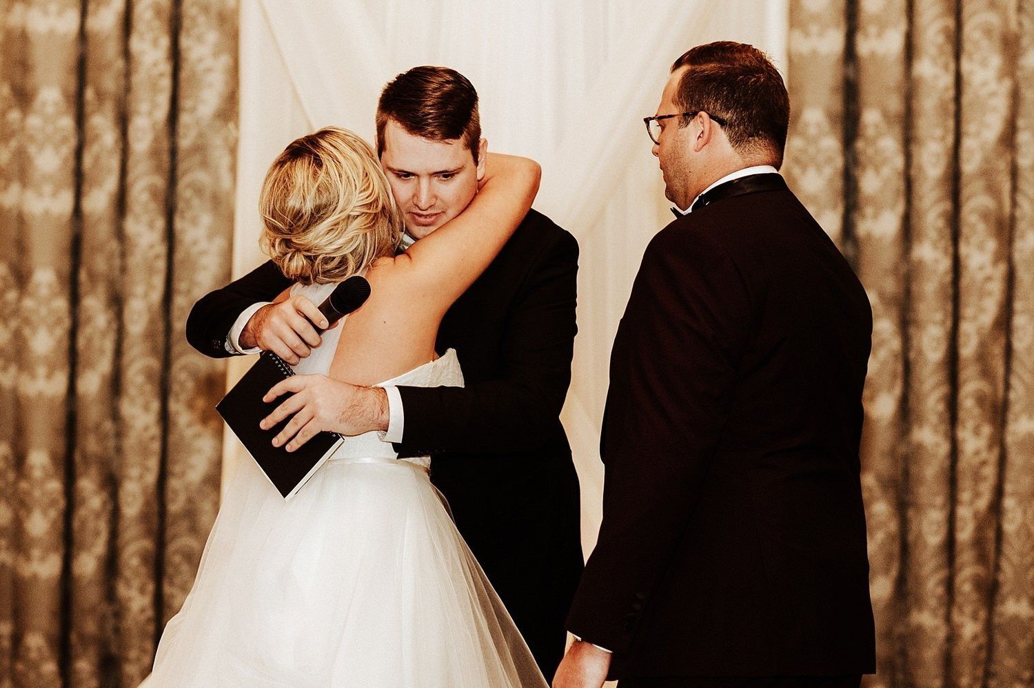 Shannon’s emotional hug with her brother after his heartfelt wedding reading