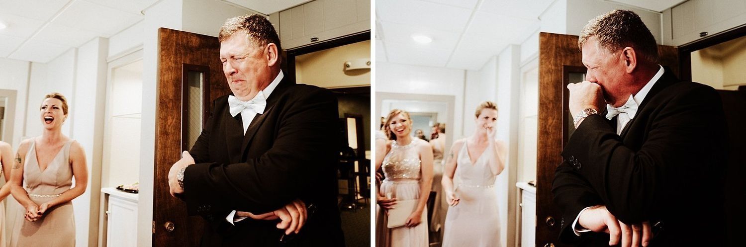 Daniel’s overwhelming emotion seeing his daughter Shannon as a bride in Michigan