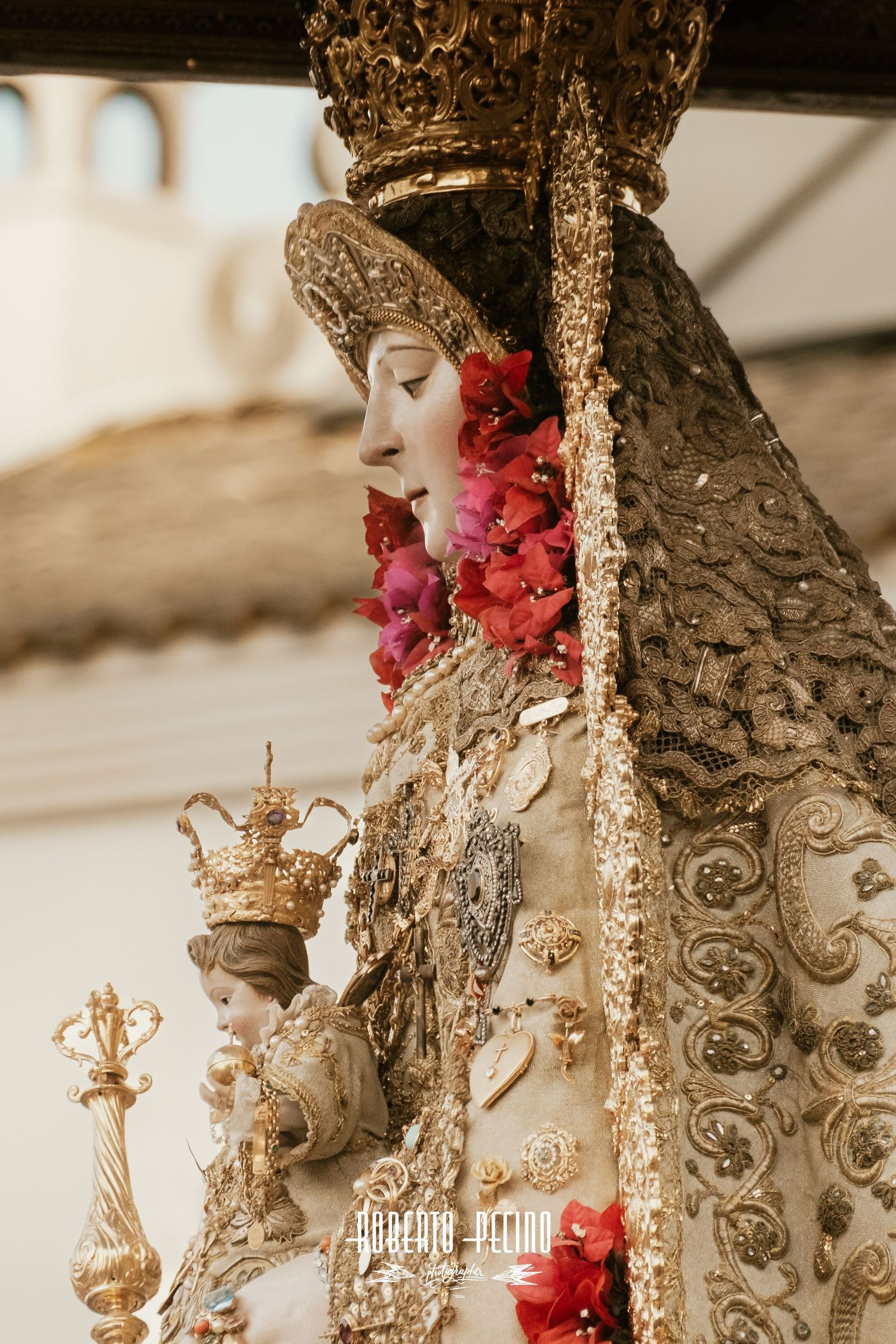 Instantánea documental procesión Rocío 2026, retrato de la Virgen del Rocío, fotografía de tradiciones andaluzas, Roberto Pecino