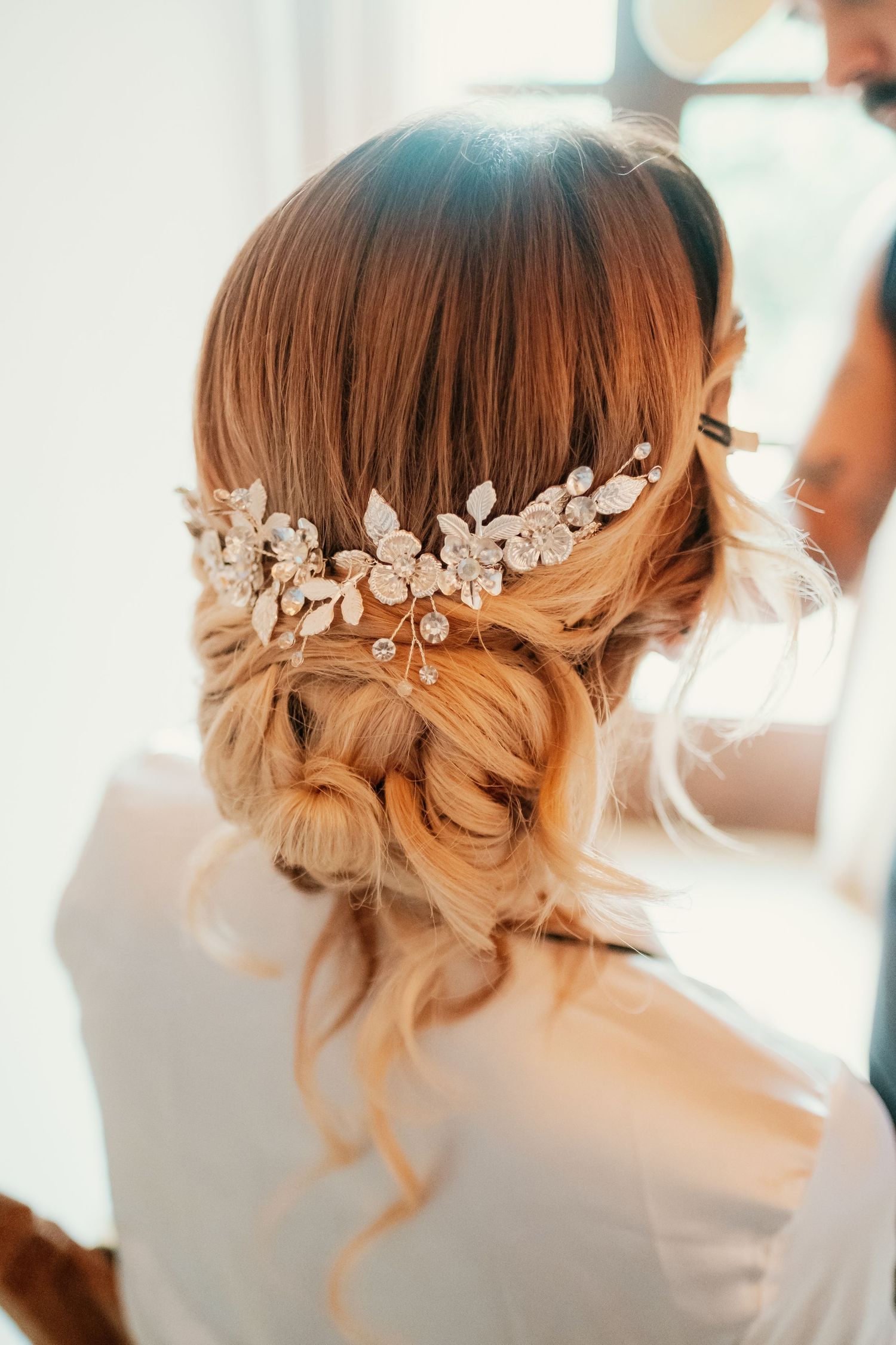 Bridal hairdress and makeup at Hacienda Almoguera, luxury wedding venue in Spain