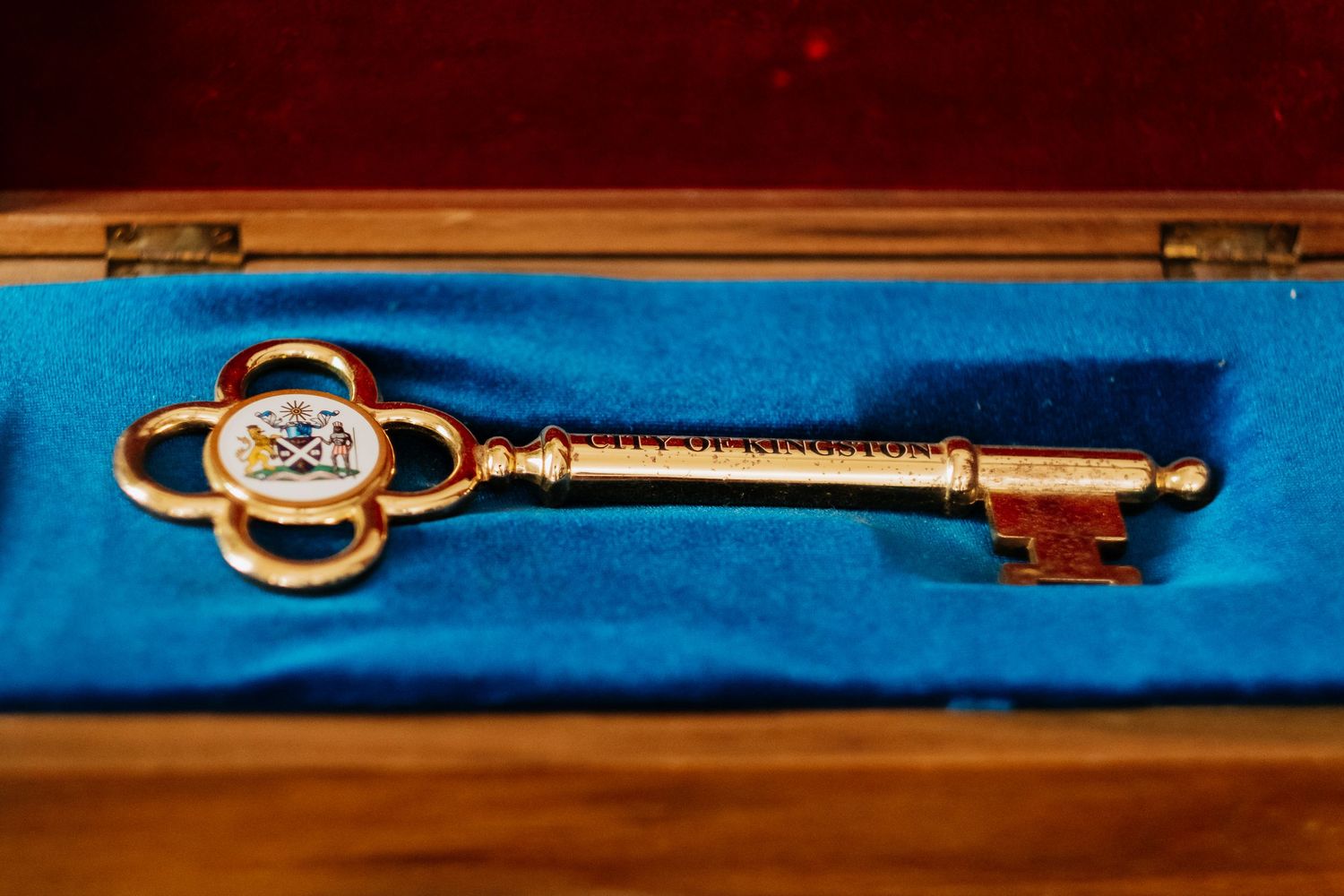 Antique golden keys displayed on a blue surface showcase ornate vintage designs and craftsmanship. Gibraltar