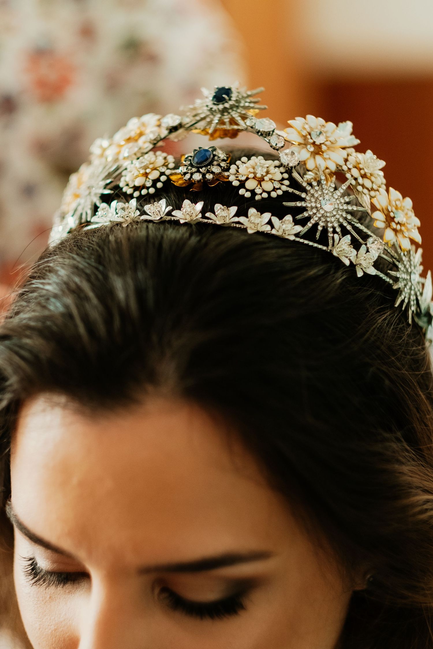 Tiara de novia Eli en boda en Granada