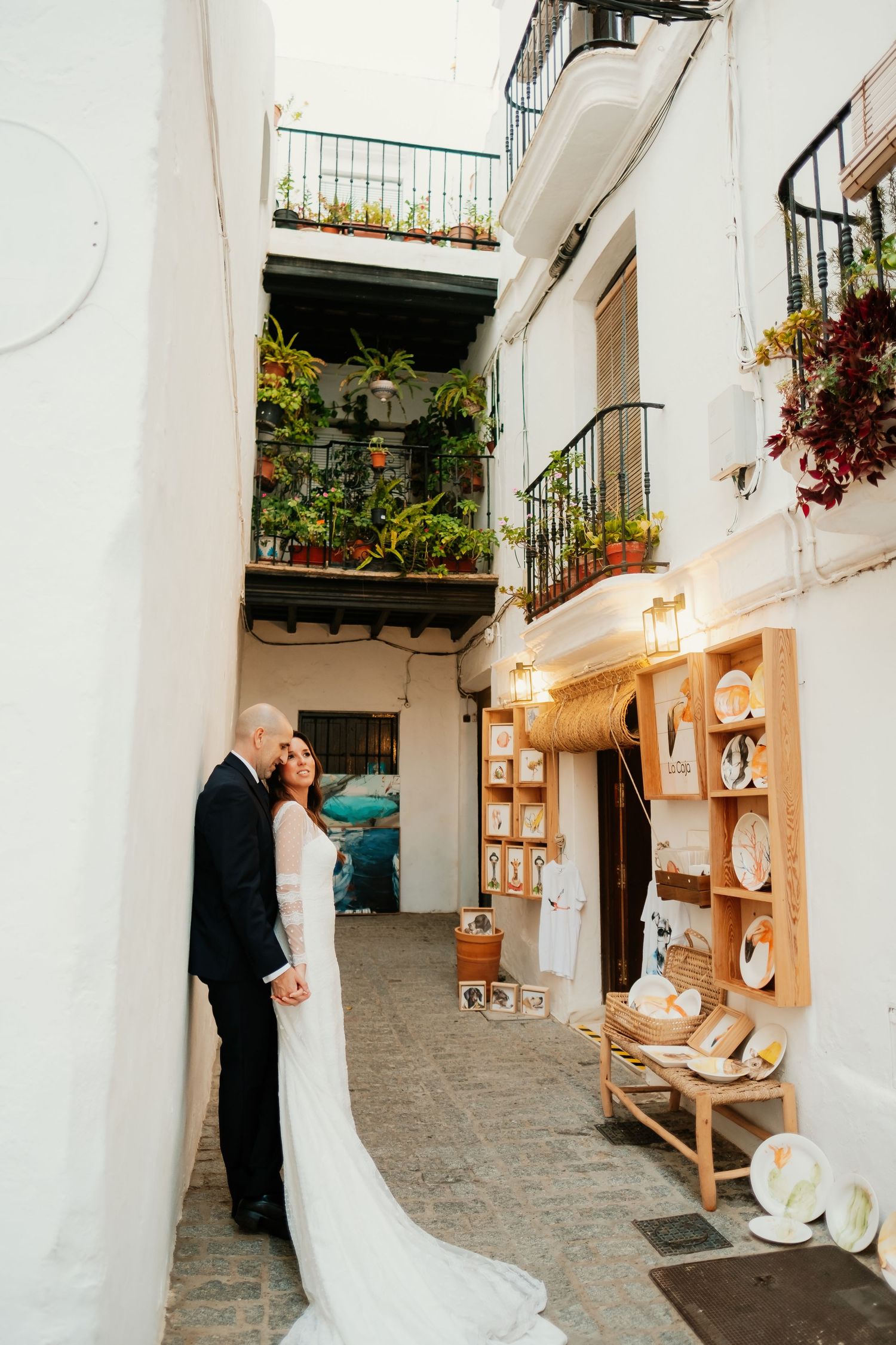 Novios y souvenirs en Vejer
