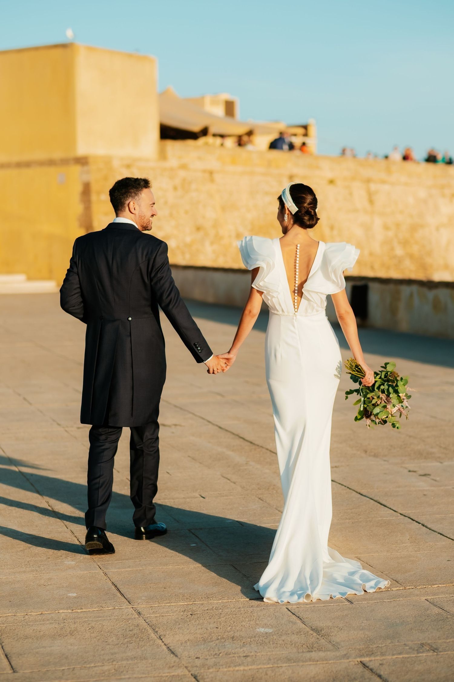 La mejor luz de Cádiz para fotos de boda hora dorada