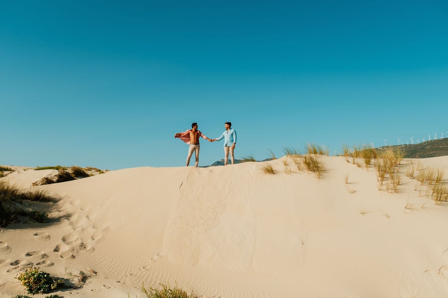 Fotógrafo bodas Tarifa playa Los Lances atardecer