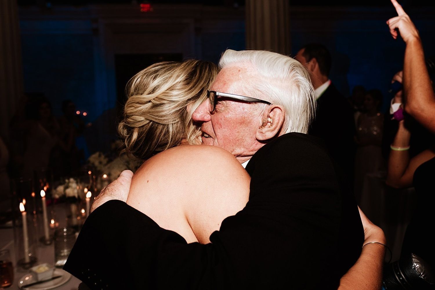 Heartfelt portrait of Karel’s grandfather witnessing the celebration in Grand Rapids.