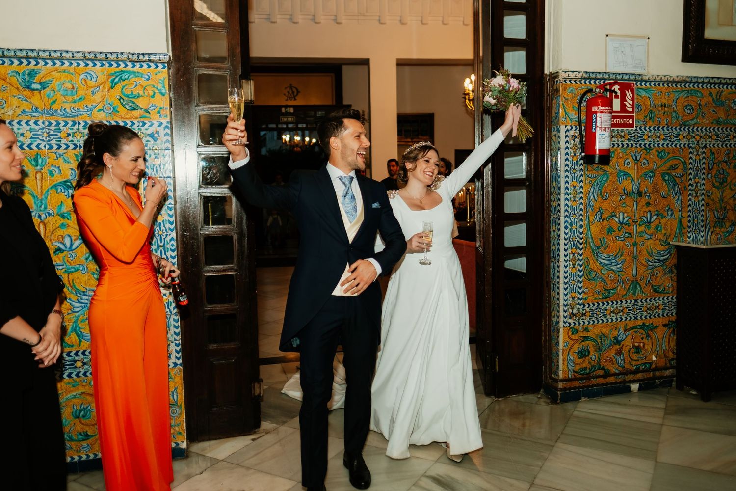Saludo de los novios