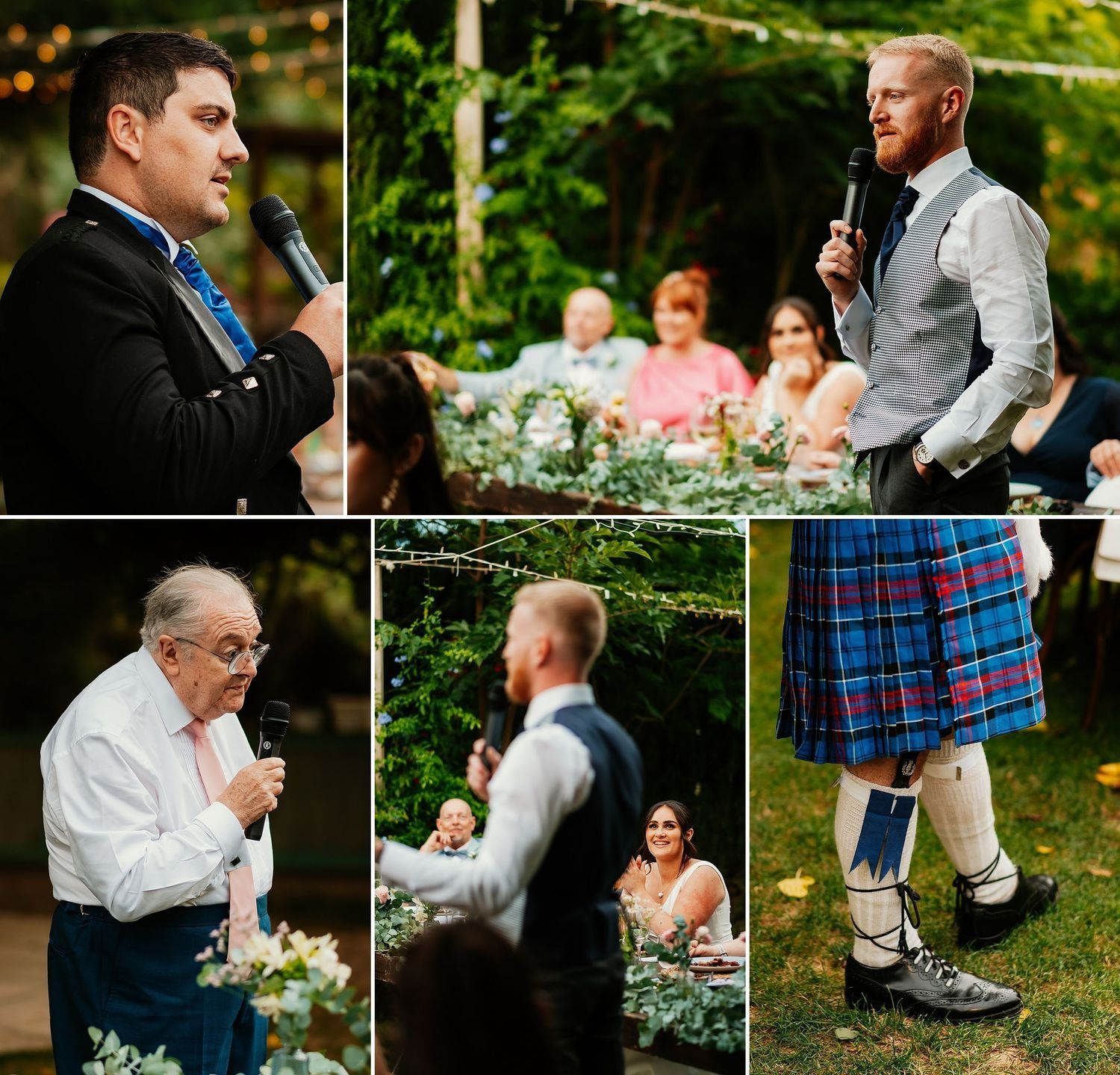 El dicurso de los invitados en los jardines de Finca Monasterio