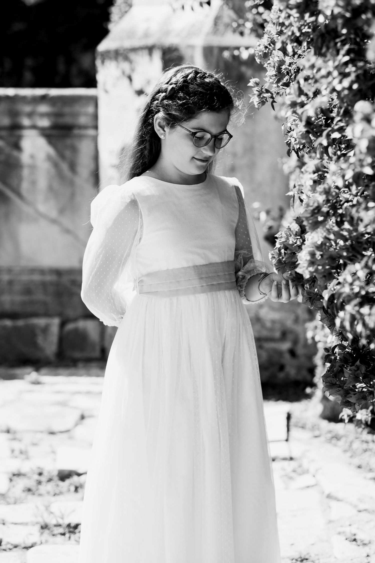 Paola en la Cartuja de Jerez arquitectura única y vestido de comunión