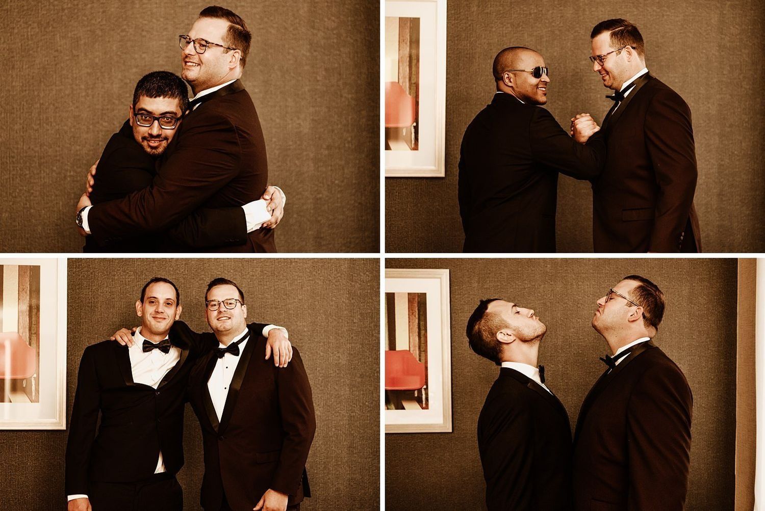 Candid moments of Karel laughing with his best men in Michigan