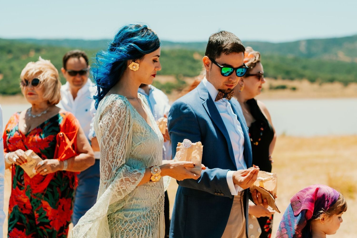 Invitados de la boda en Wakana