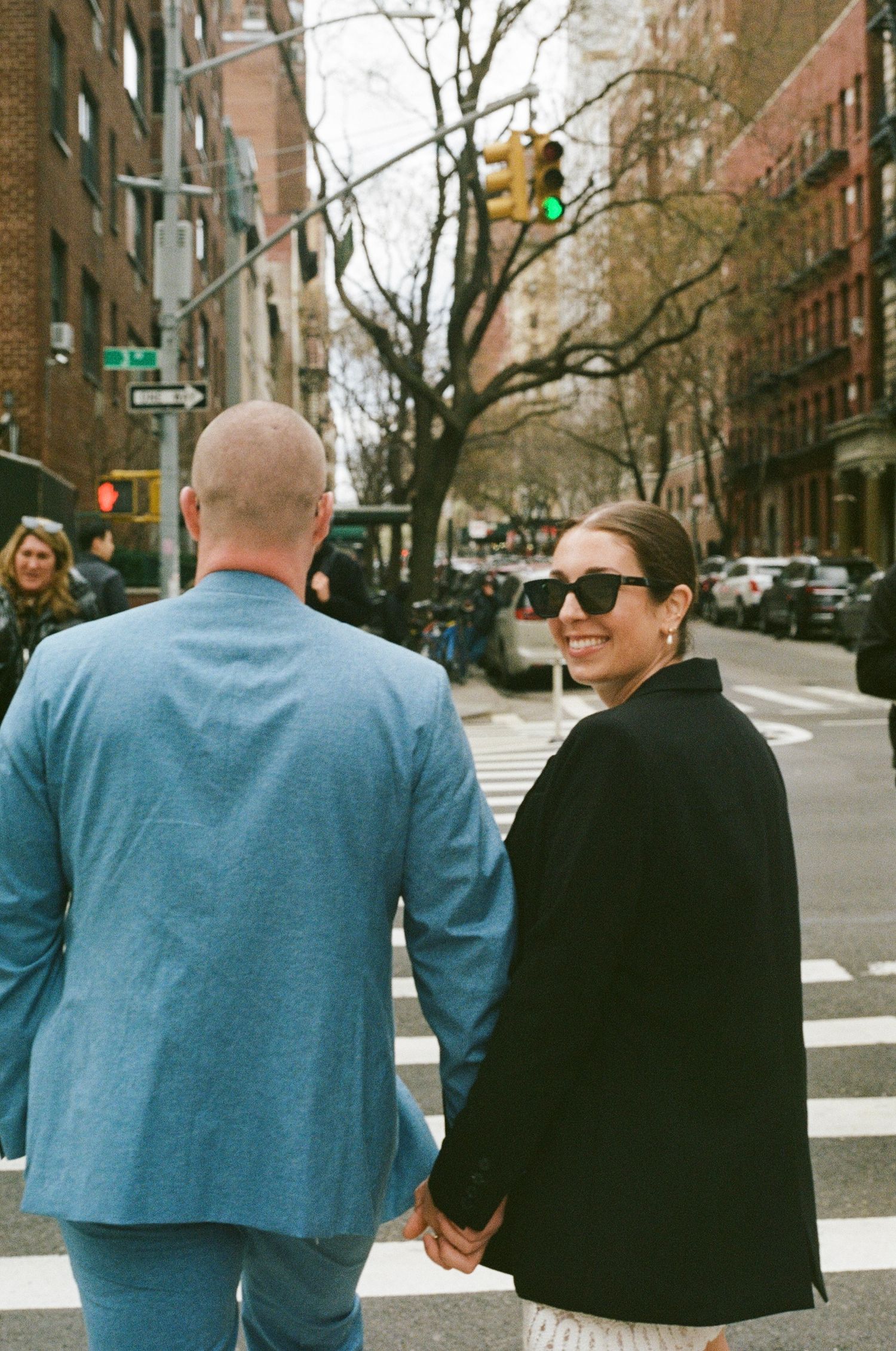 romantic elopment in central park shot oon 35mm film