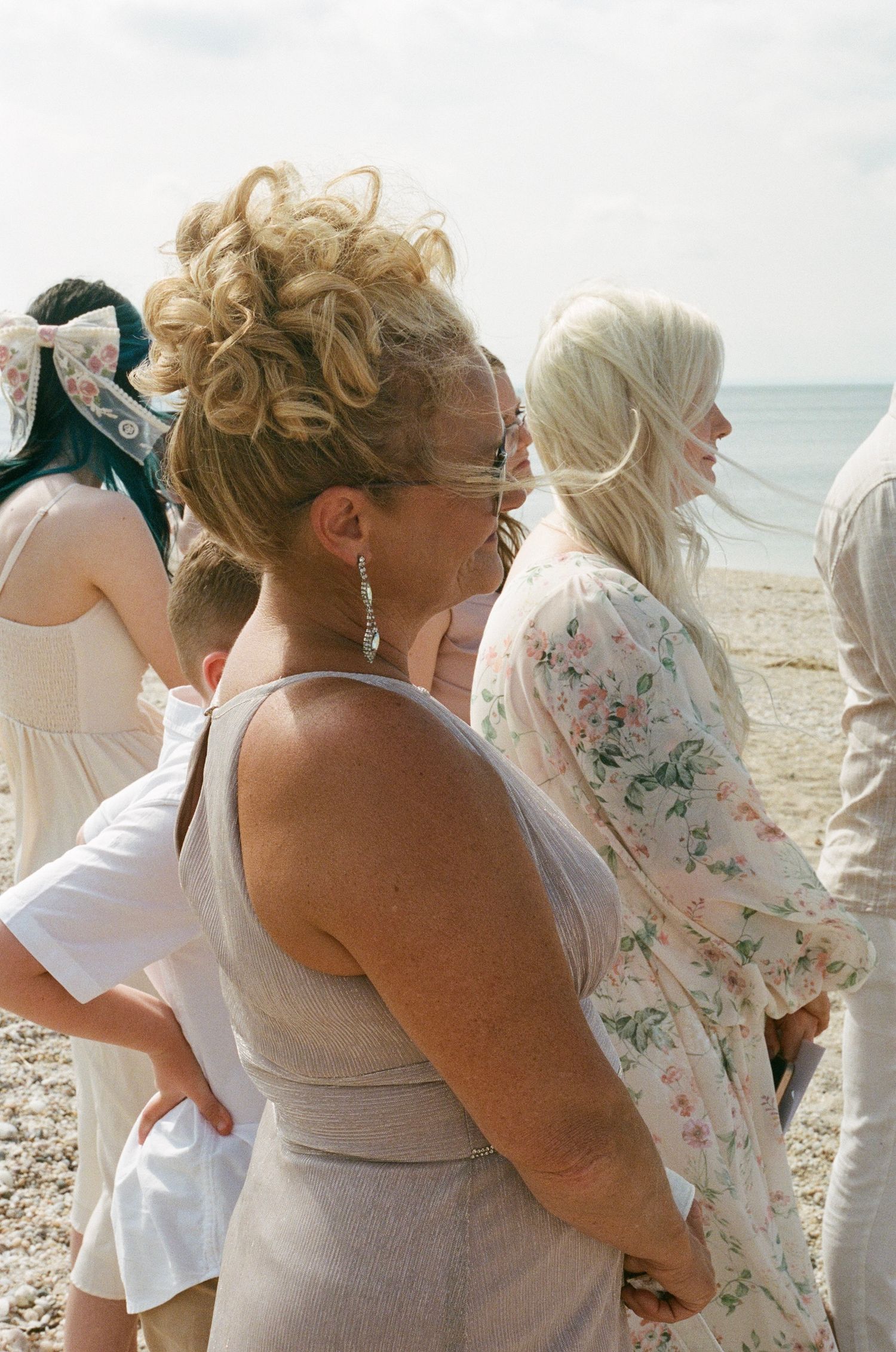 romantic long island beach wedding on 35 mm film