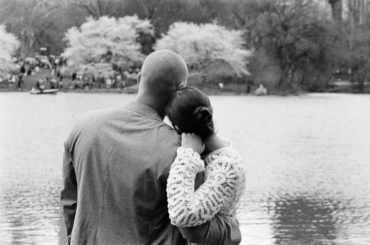 romantic elopment in central park shot oon 35mm film