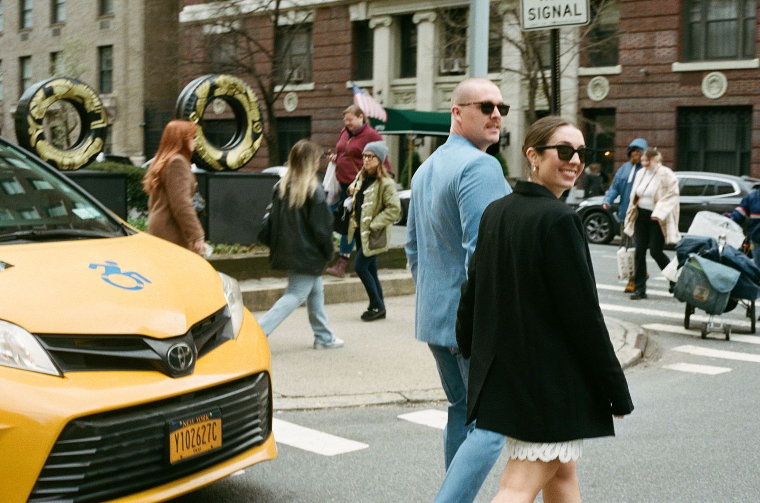 romantic elopment in central park shot oon 35mm film
