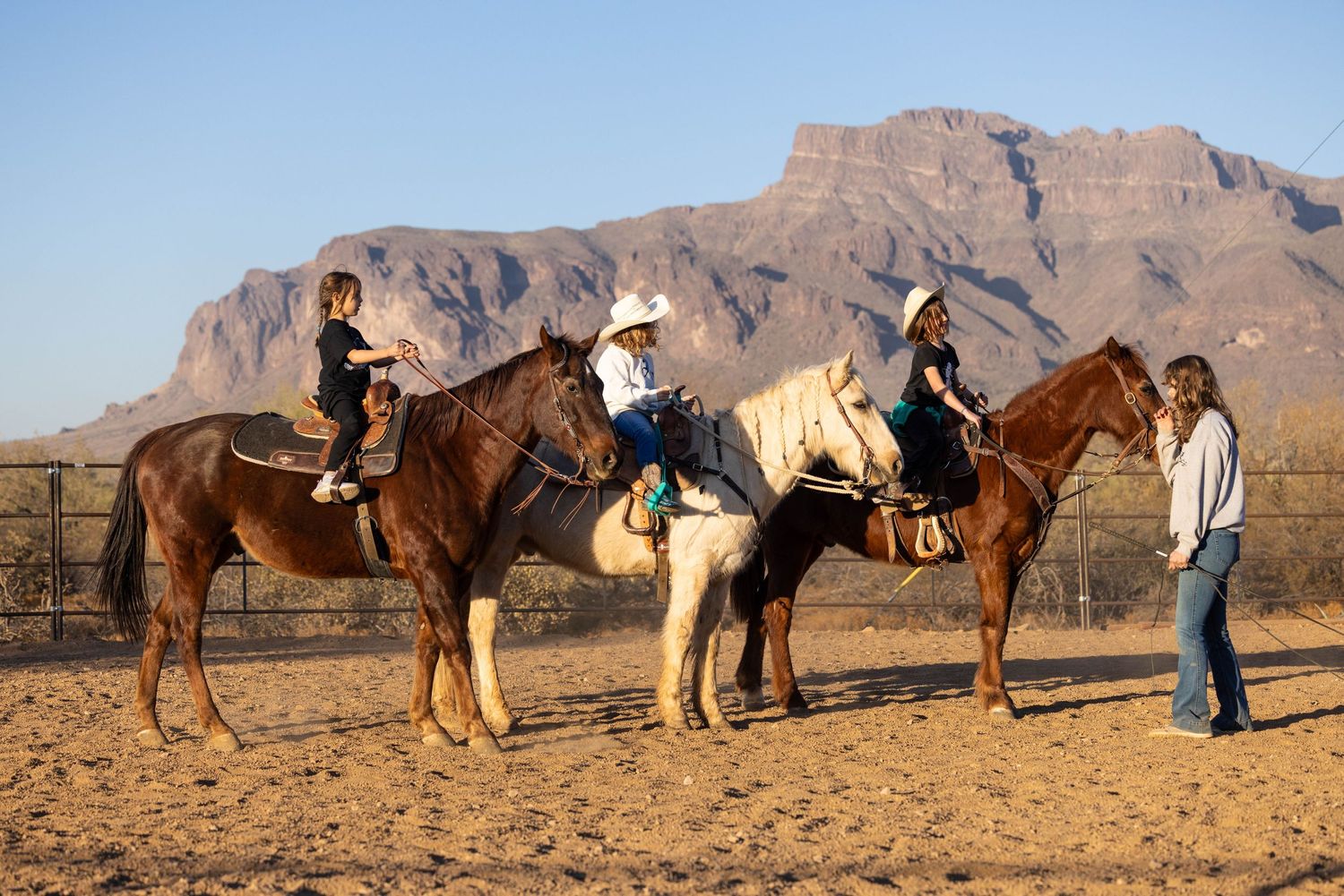Cowgirls Horses Superstition Mountains