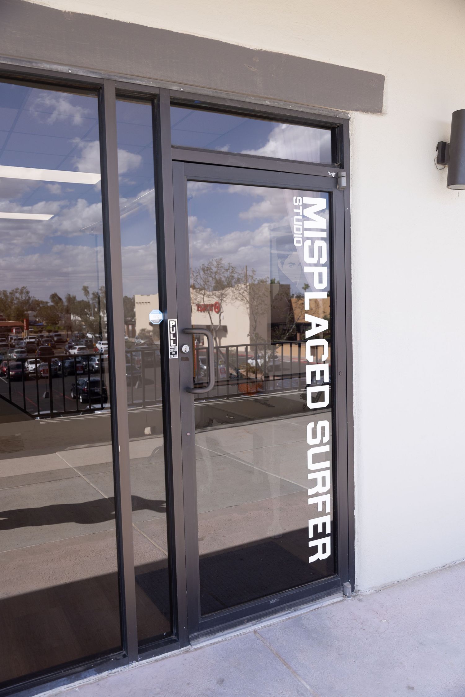 Misplaced Surfer Studio Front Door