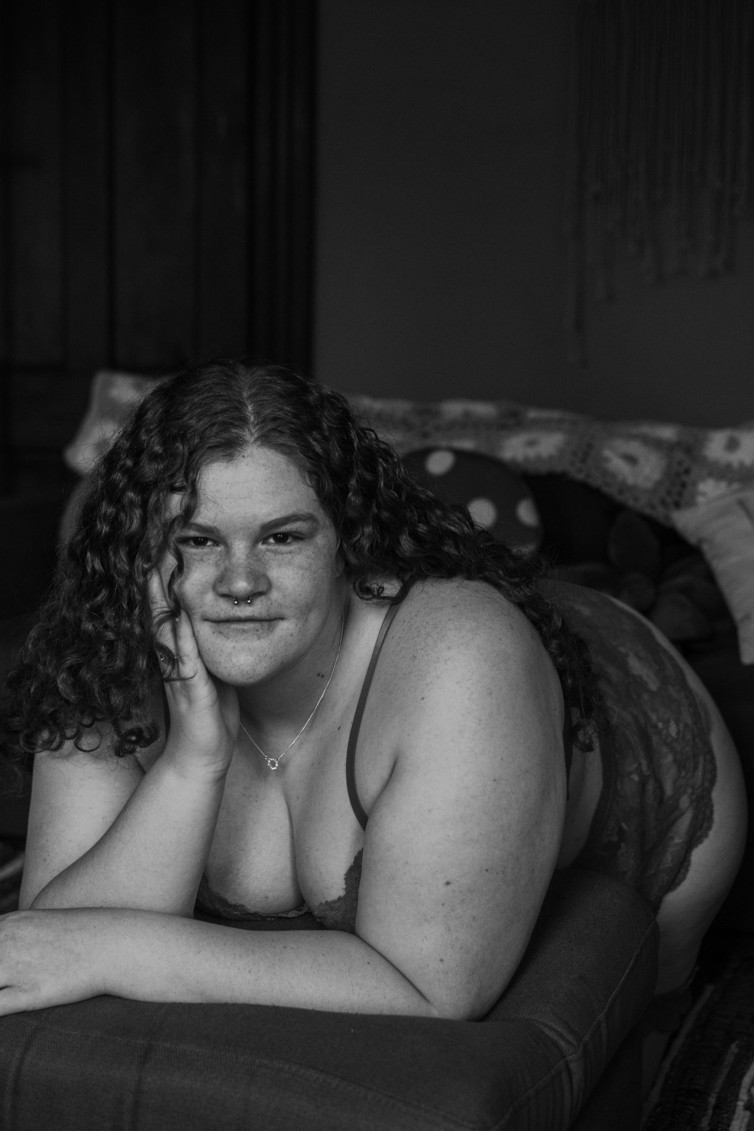 Body positive boudoir photographer in new england