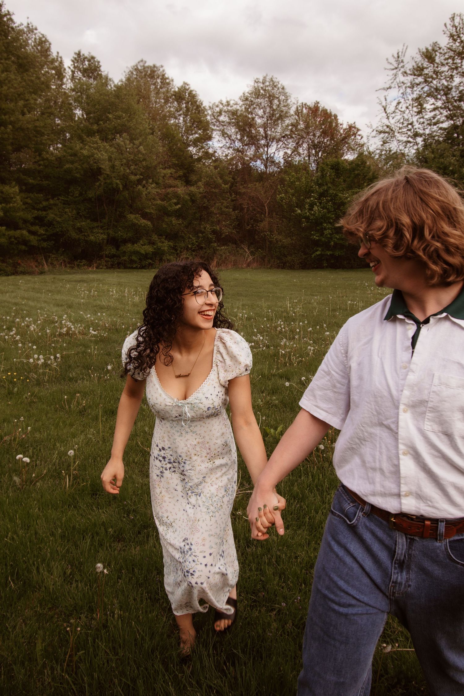 Natural engagement photography in New England with real laughter and emotion