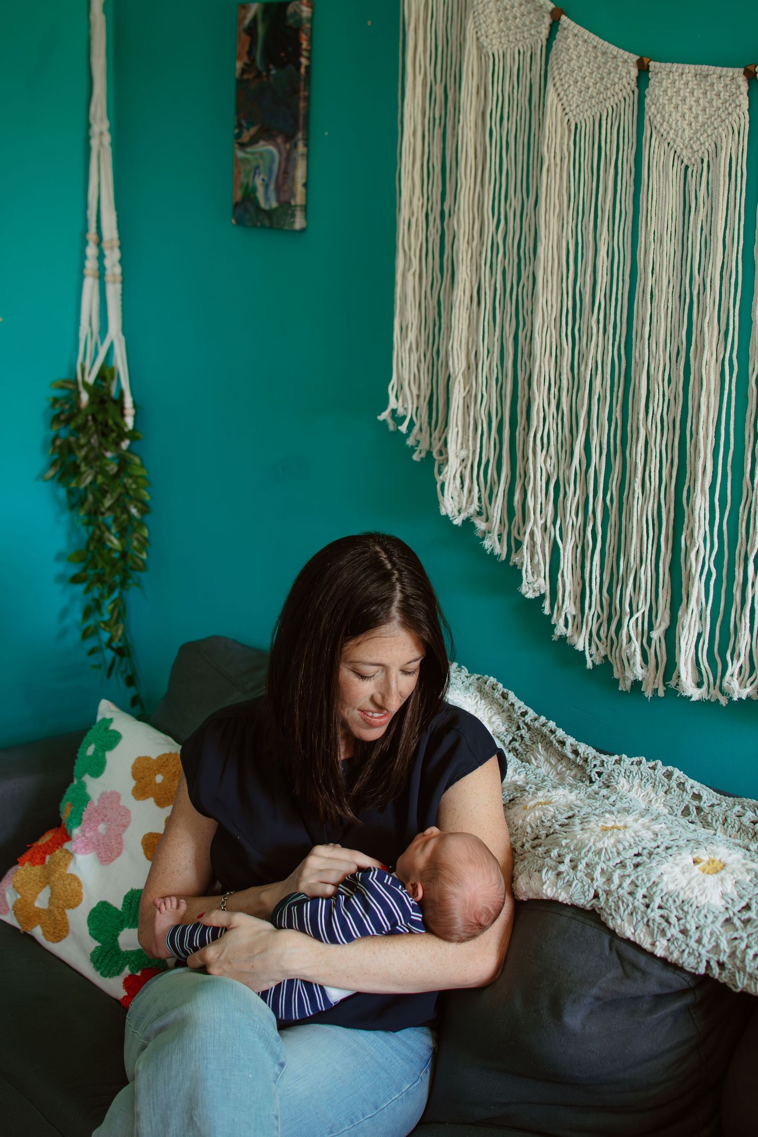 Studio newborn session in MA