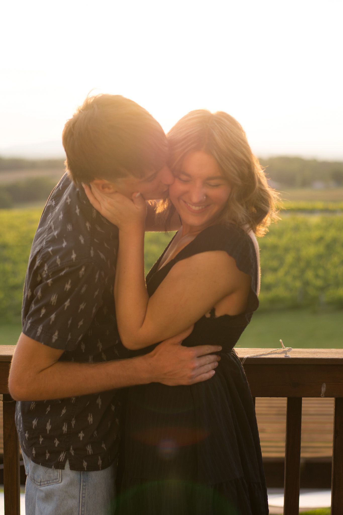 Couple slow dances and pulls into a kiss.
@addykayphotography 2025.