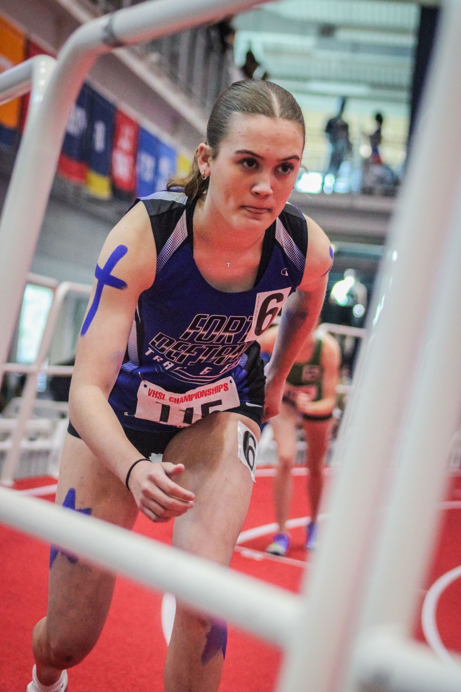 Junior Taylor Cubbage (FDHS) at the 2025 VHSL 2A State Championship Indoor track Meet.
@addykaysports 2025.