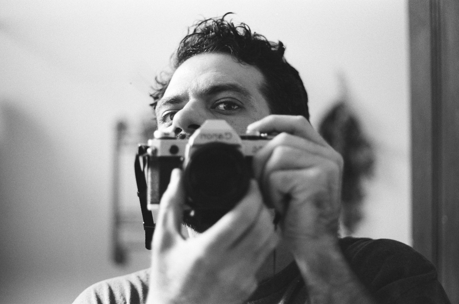 Black and white close-up photography sequence showing artistic expressions.