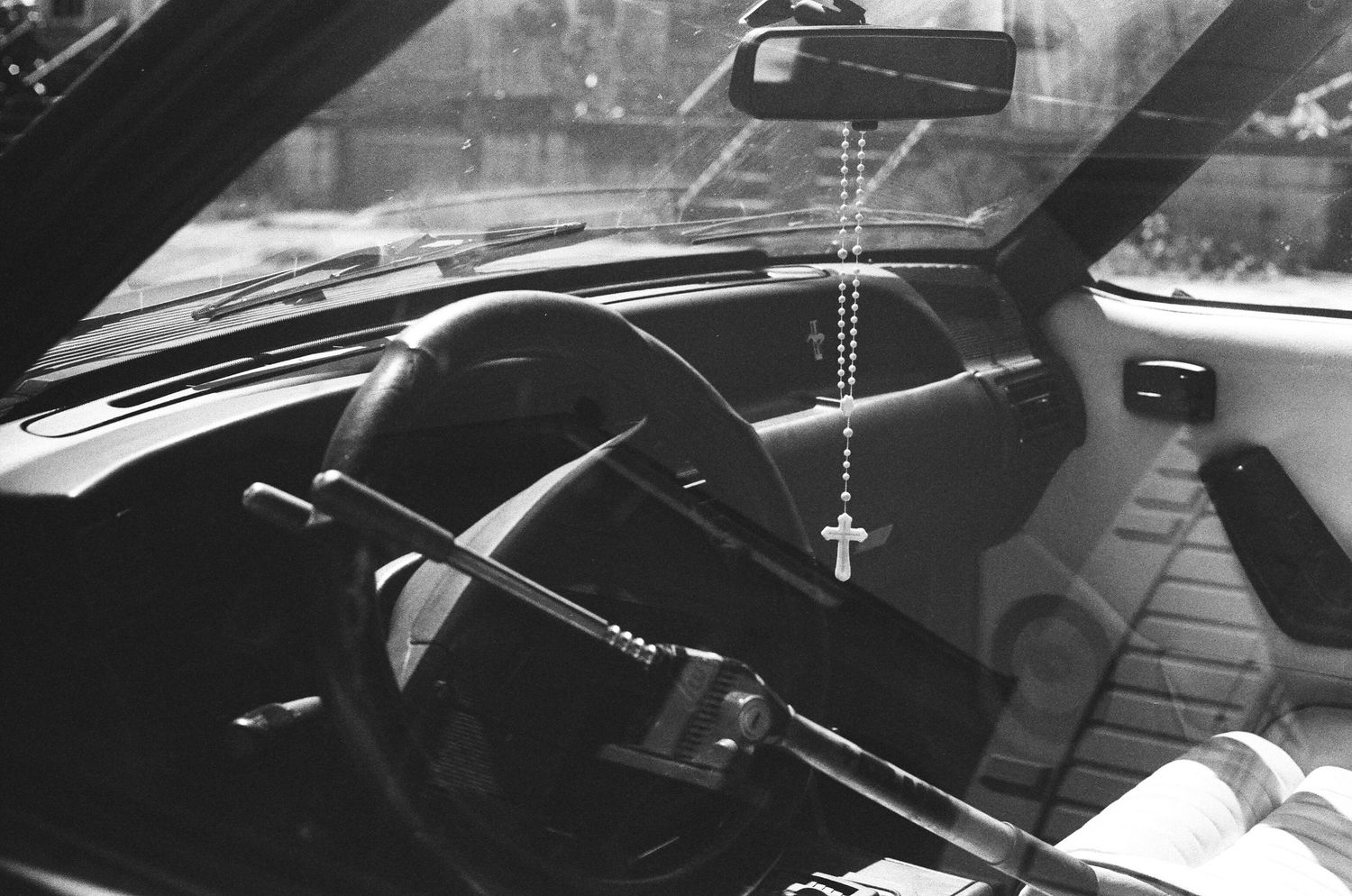 Sequence showing details of a classic car's chrome and bodywork from various angles.